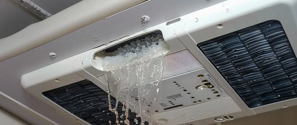 why is my rv air conditioner dripping water inside